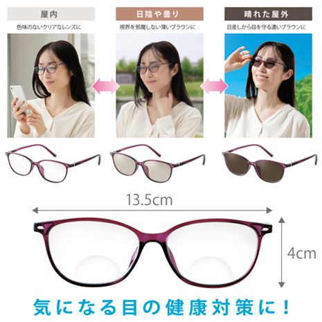 ＵＶカット遠近調光グラス