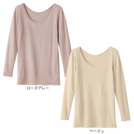 同色同サイズ３枚組）ぬくもりやわらか発熱インナー８分袖