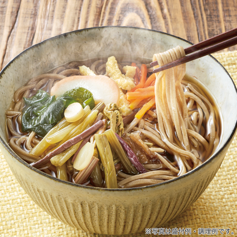 あっさり醤油のシャキシャキ山菜そば