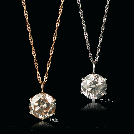 １８金）０．８ｃｔダイヤモンドペンダント