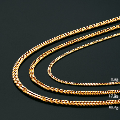 （２６．５ｇ）純金　６面カットダブル喜平ネックレス