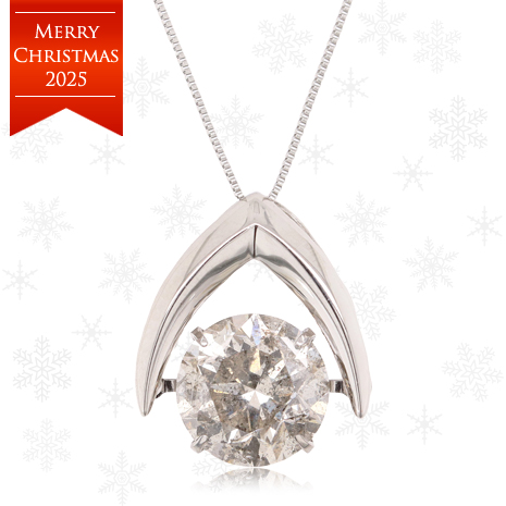 プラチナ超大粒２ｃｔ　ダンシングダイヤモンドペンダント