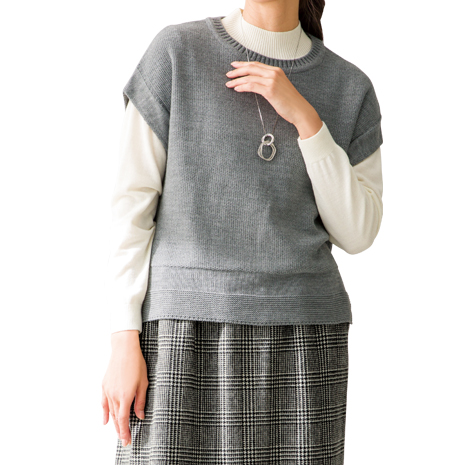 鹿の子編みベスト