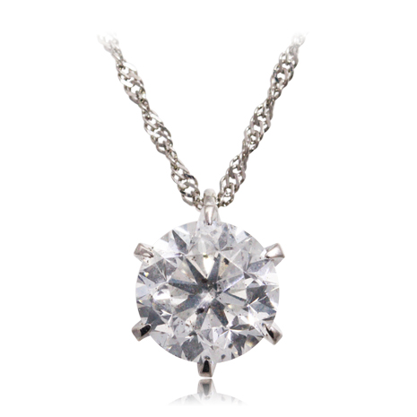 鑑別書付　プラチナ超大粒３．０４ｃｔダイヤモンドペンダント